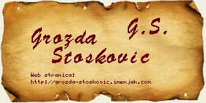 Grozda Stošković vizit kartica